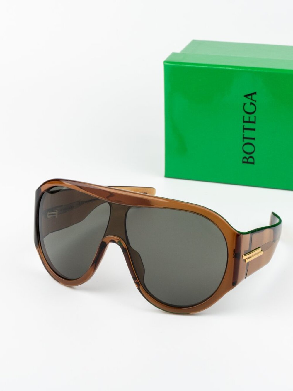 Bottega Veneta Women Sunglasses Brown Grey BV1345S 005 NEW AUTHENTIC